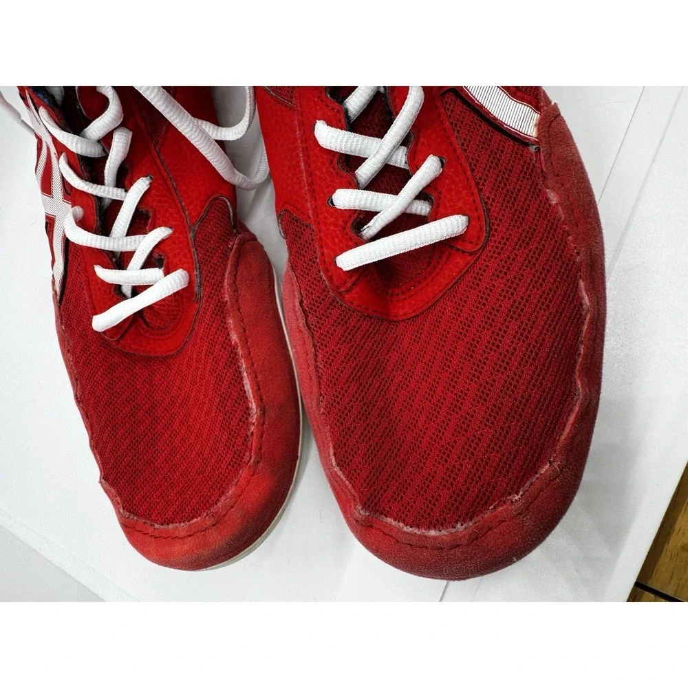 ASICS Men's Matflex 6 GS Wrestling Shoes Men's Size 12 Classic Red Blue Fair A8
